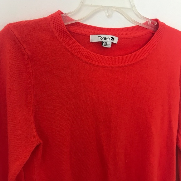 ❗️SOLD❗️ Forever 21 Red Orange Sweater - Picture 2 of 4